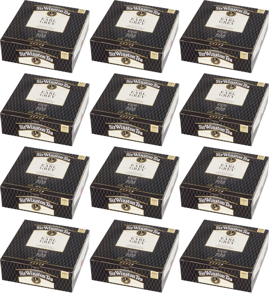 12x Herbata Earl Grey w torebkach Sir Winston Royal, 100 sztuk x 1.75g