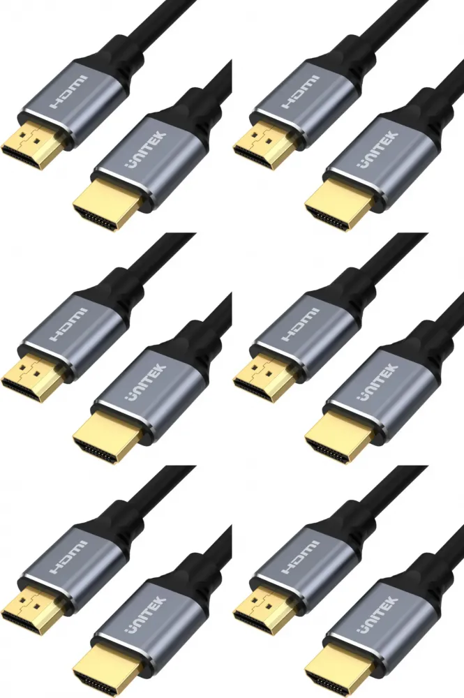 6x Kabel Unitek C140W HDMI 2.1, 8K, 5m, czarny