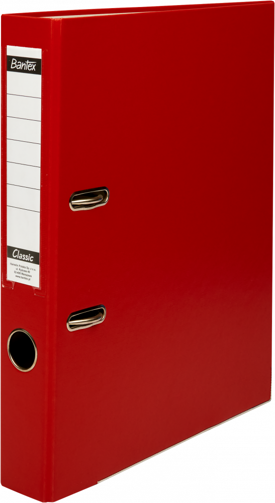 Segregator A4 Bantex Budget Classic, 50mm, do 350 kartek, czerwony