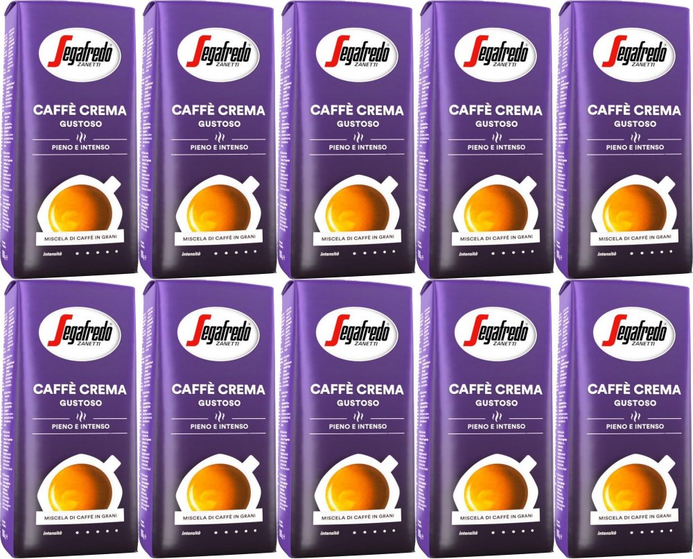 10x Kawa ziarnista Segafredo Caffe Crema Gustoso, 1kg