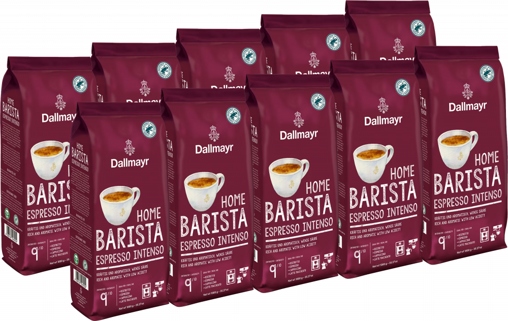 10x Kawa ziarnista Dallmayr Home Barista Espresso Intenso, 1kg