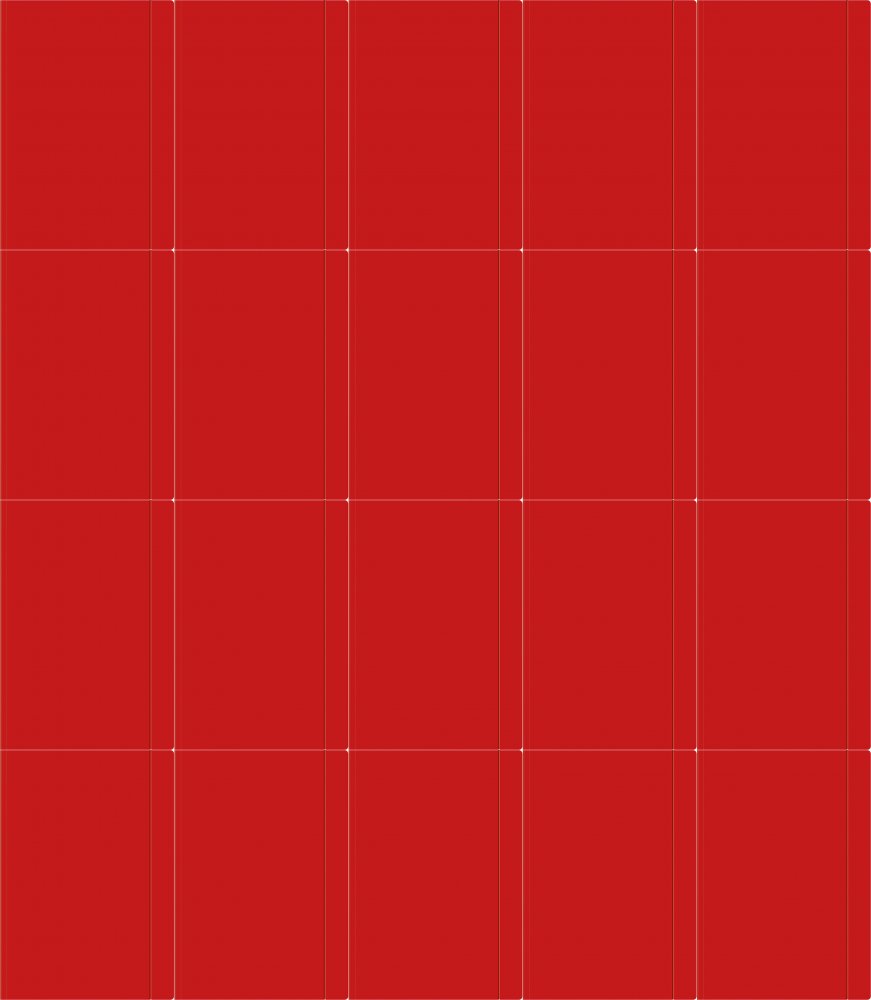 20x Teczka kartonowa z gumką Interdruk, A4 +, 300g/m2, czerwony