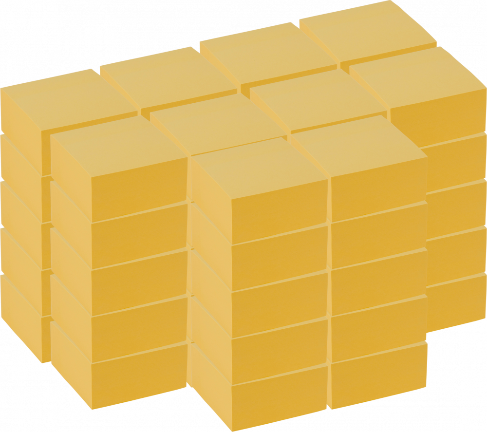 50x Karteczki samoprzylepne Viking, 76x76mm, 400 karteczek, żółty pastelowy