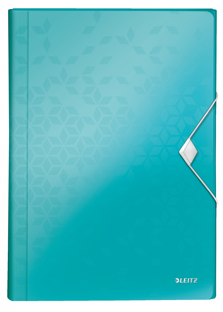 Teczka z przegródkami Leitz Wow, A4, 6 przegródek, turkusowy