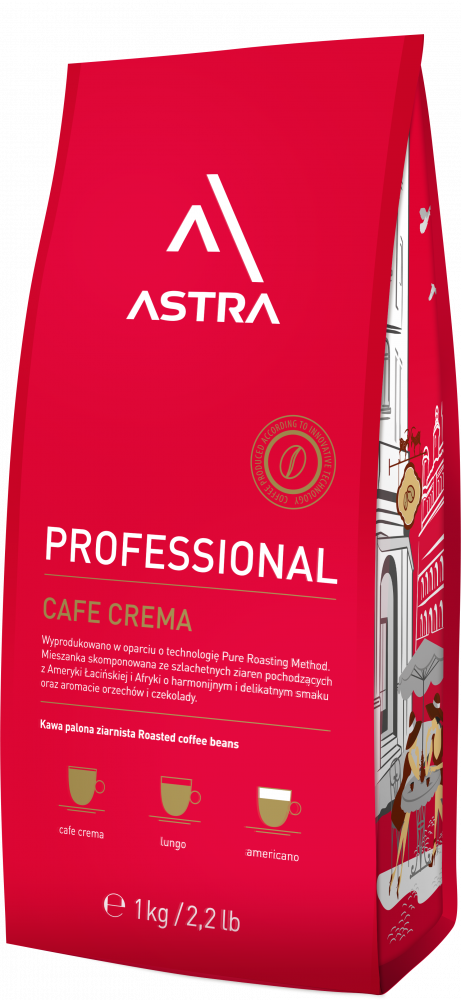 Kawa ziarnista Astra Professional Crema, 1kg