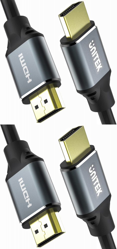 2x Kabel HDMI Unitek Ultra High Speed HDMI 2.1, 1.5m, czarny