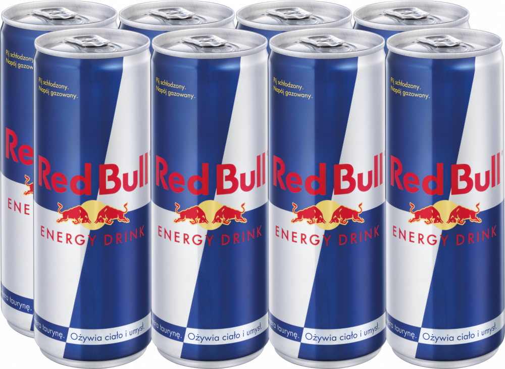 8x Napój energetyczny Red Bull, puszka, 250ml