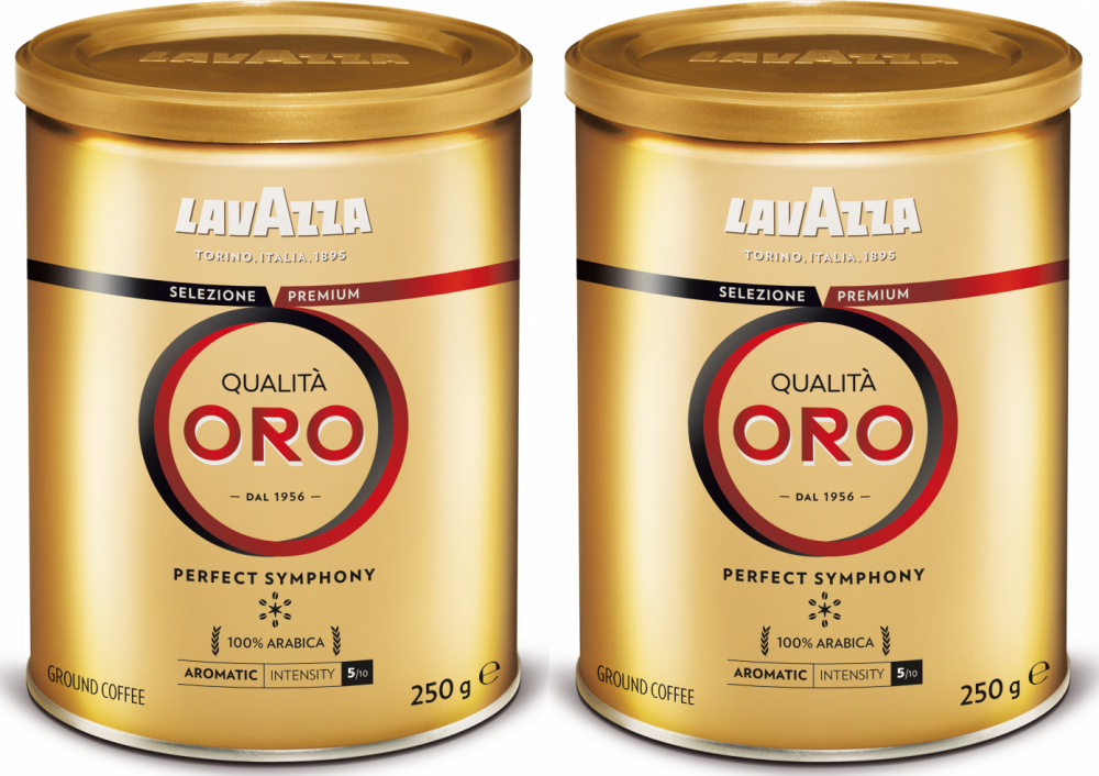 2x Kawa mielona Lavazza Qualita Oro, puszka, 250g
