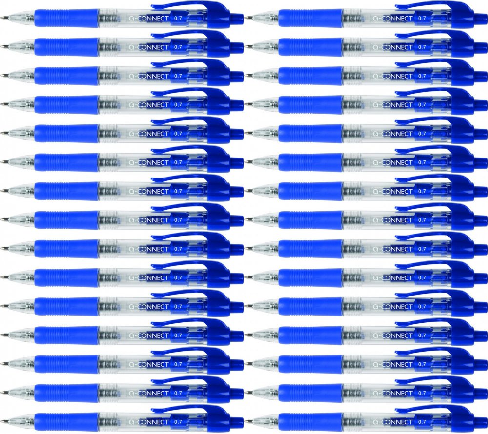 100x Długopis automatyczny Q-Connect, 1mm, niebieski