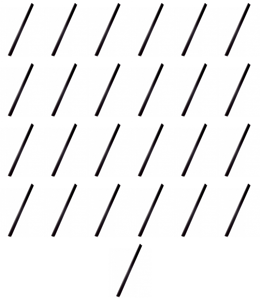 25x Listwa wsuwana Leitz, 9mm, do 80 kartek, 25 sztuk, czarny