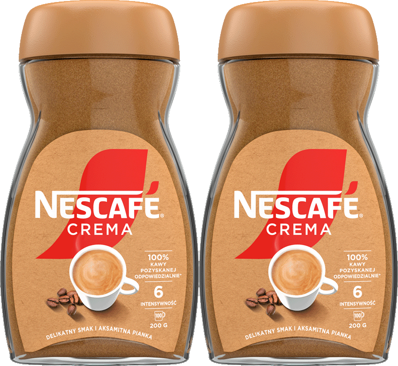 2x Kawa rozpuszczalna Nescafé Crema, 200g