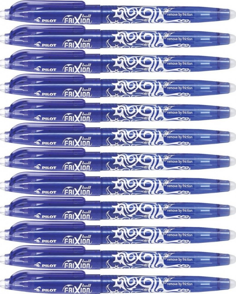 12x Pióro kulkowe wymazywalne Pilot Frixion Ball, 0.5mm, niebieski
