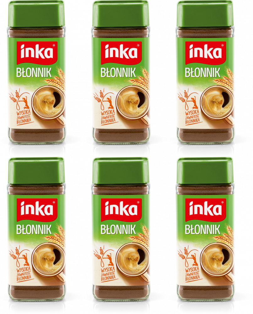 6x Kawa zbożowa Inka Błonnik, słoik, 100g