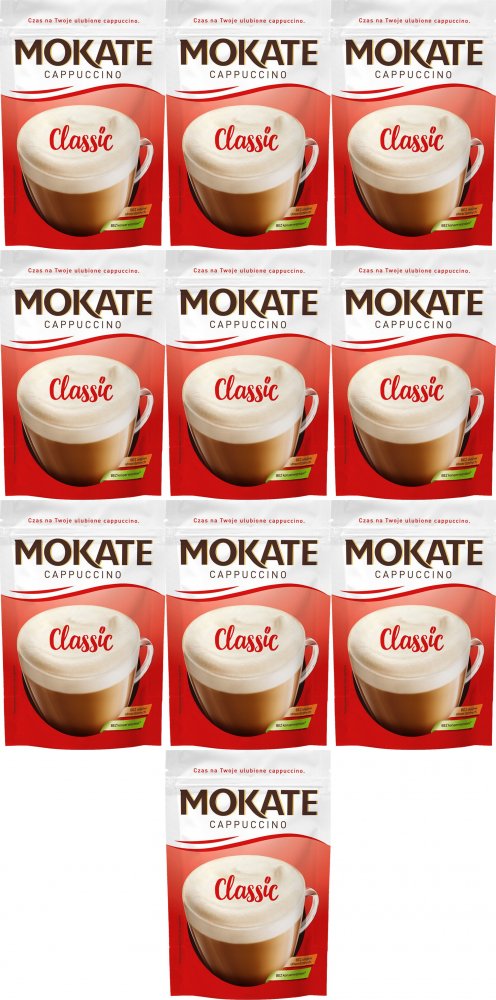 10x Kawa rozpuszczalna Mokate Cappuccino, Classic, 110g