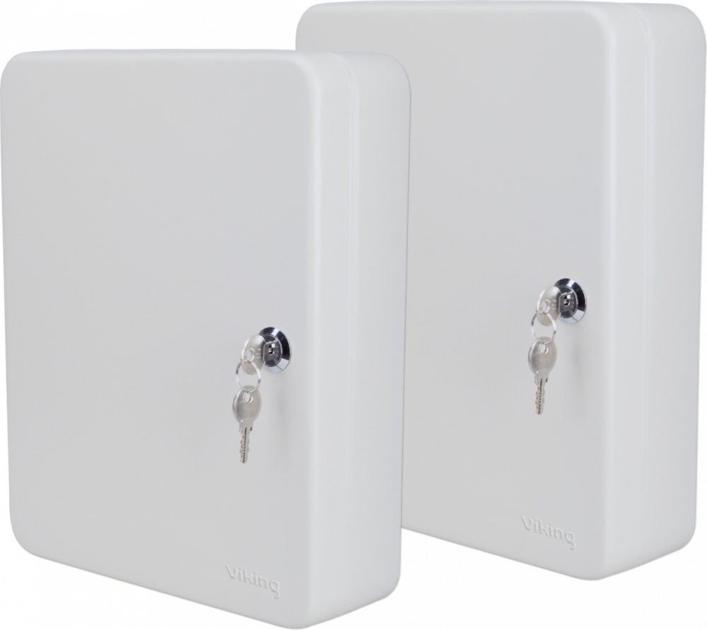 2x Szafka na klucze Viking, na 80 kluczy, z zawieszkami, szary