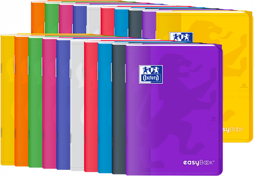 20x Zeszyt w linie Oxford easyBook, A5, 60 kartek, mix kolorów