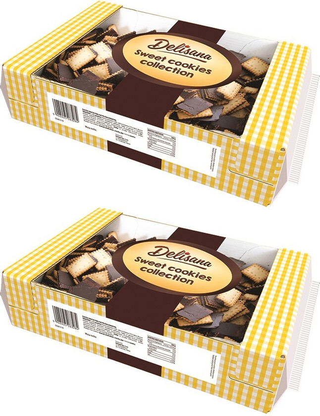 2x Herbatniki Delisana Delicpolki, podlane polewą kakaową, 800g