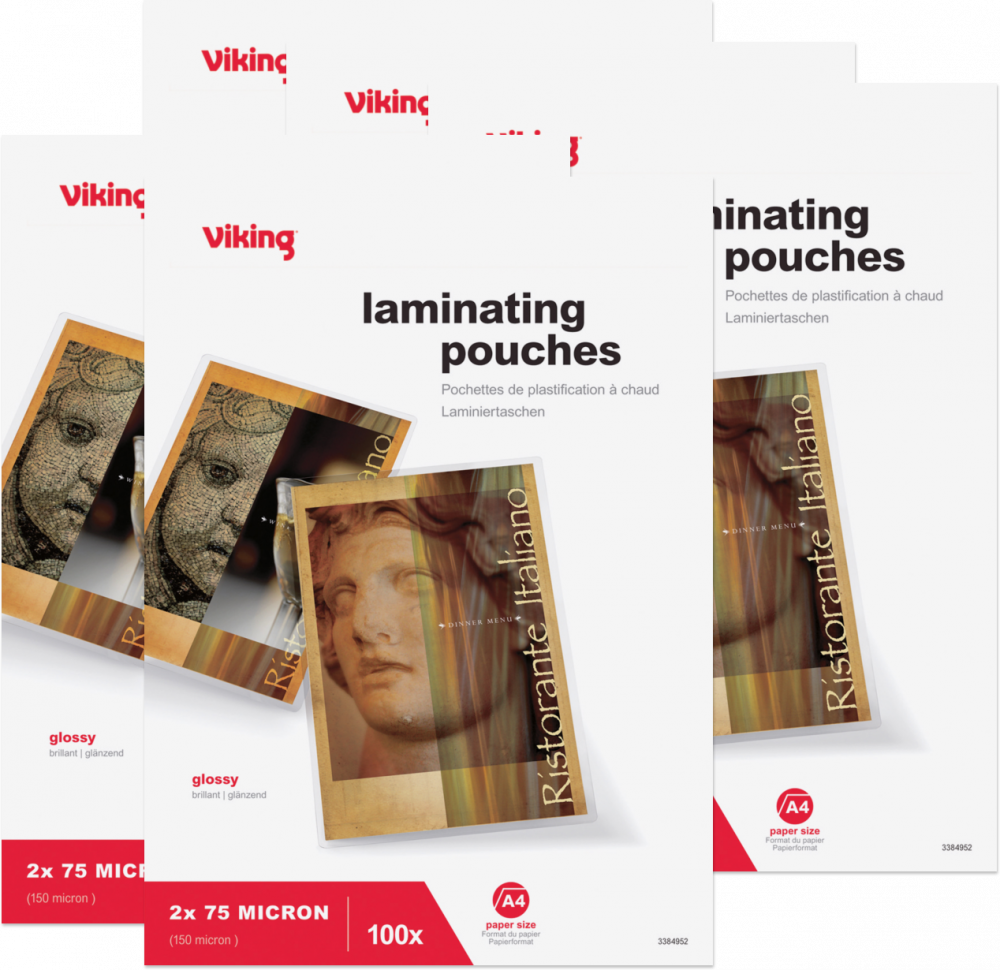 5x Folia do laminowania Viking, 216x303mm, A4, 2x75 μm, 100 sztuk