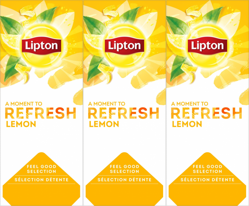 3x Herbata czarna aromatyzowana w kopertach Lipton Classic, lemon, 25 sztuk x 1.6g
