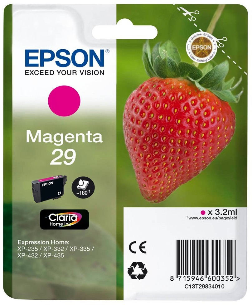 Tusz Epson T29 (C13T29834012), 3.2 ml, magenta (purpurowy)