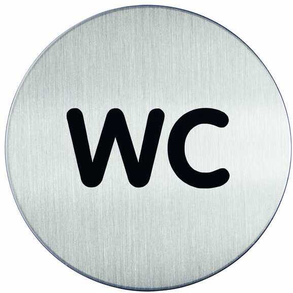 Tabliczka informacyjna Durable, "WC", 83mm, srebrny