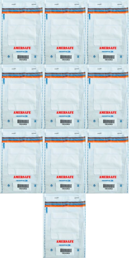 10x Koperta bezpieczna SuperpackSafe, B4, z paskiem HK, 100 sztuk, przezroczysty