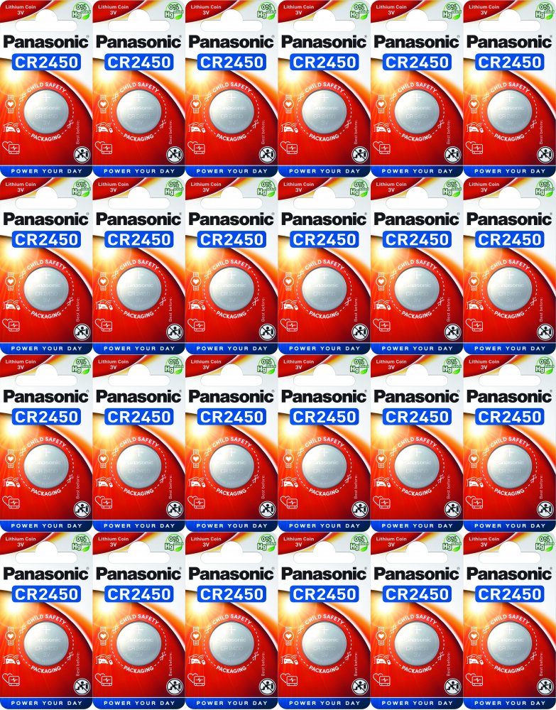 24x Bateria litowa Panasonic, 3V, CR2450, 1 sztuka