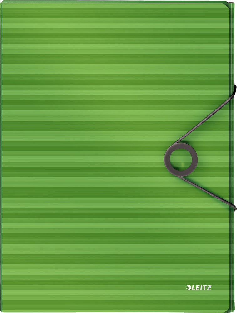 Teczka na dokumenty Leitz Solid, z gumką, A4, PP, 30mm, jasnozielony