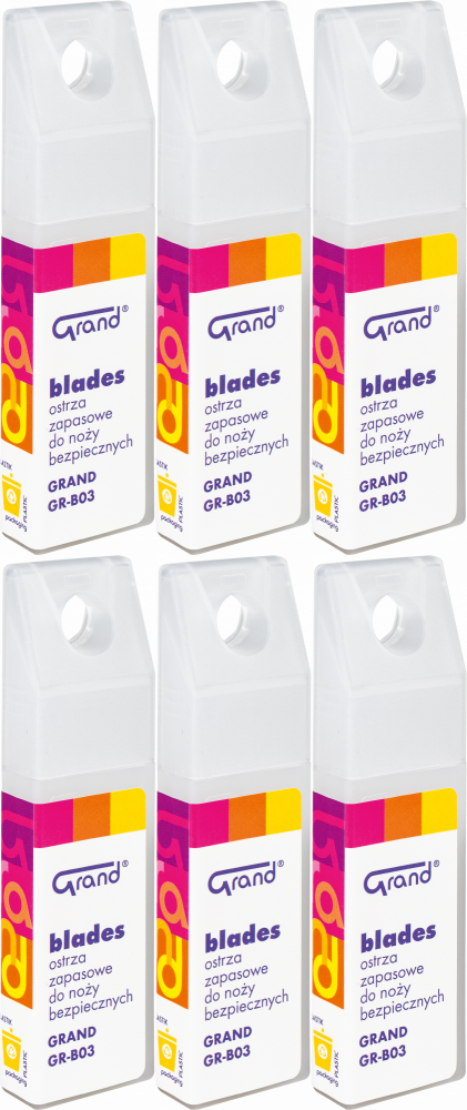 6x Ostrza wymienne Grand, do noża bezpiecznego GR-B03, 10 sztuk