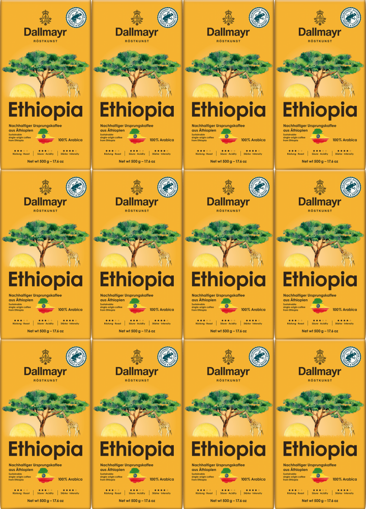 12x Kawa ziarnista Dallmayr Ethiopia, 500g