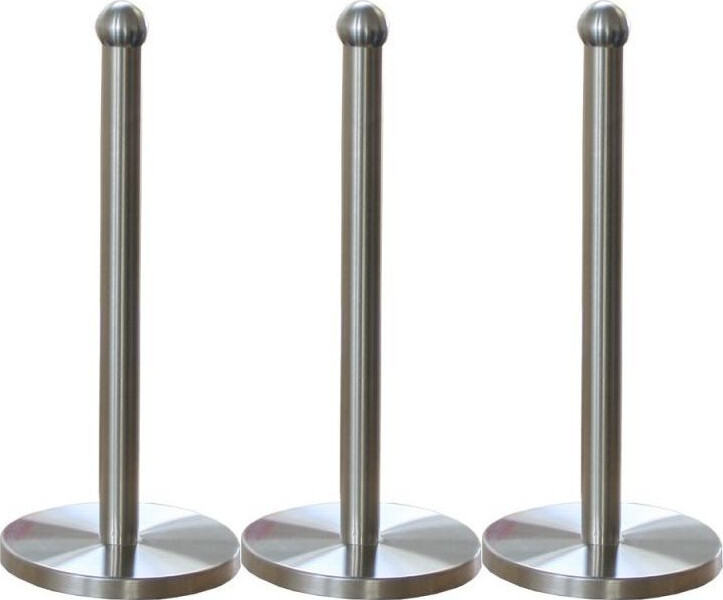 3x Stojak na ręczniki w rolach Merida, stal matowa, szary