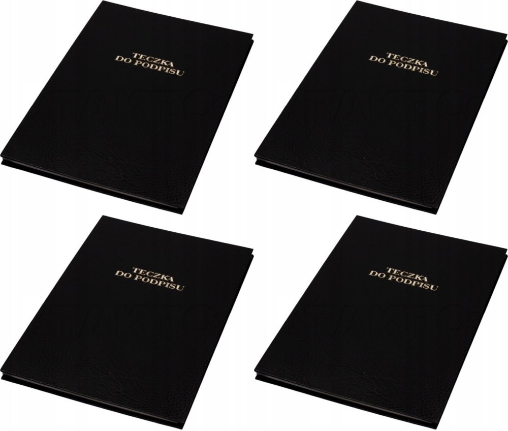 4x Teczka do podpisu Barbara, A4, 10 kart, czarny