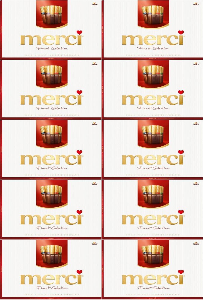 10x Bombonierka Merci Finest Selection, czekoladowa kolekcja, 400g