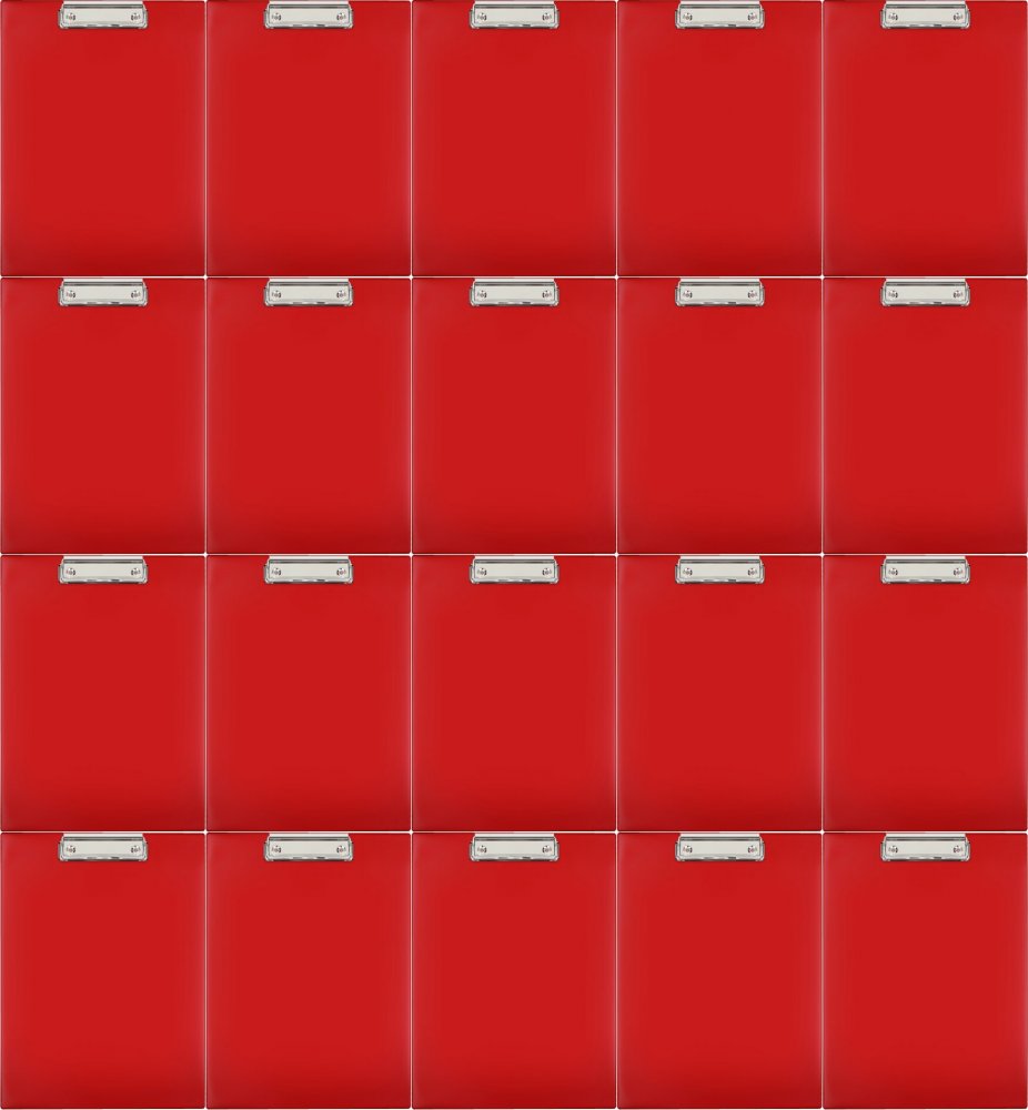 20x Clipboard Biurfol, A4, czerwony
