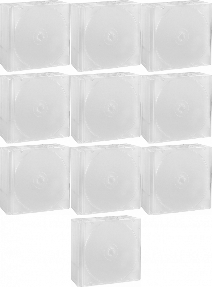 10x Pudełko Omega Slim Case, 5,2mm, 10 sztuk, przezroczysty