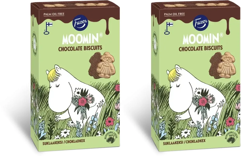 2x Herbatniki Fazer Moomin, z czekoladą, 175g