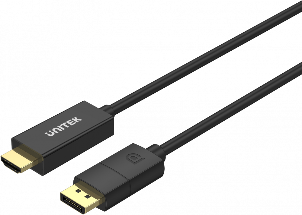 Kabel Unitek DisplayPort 1.2 na HDMI 4K 60Hz, 1.8m, czarny
