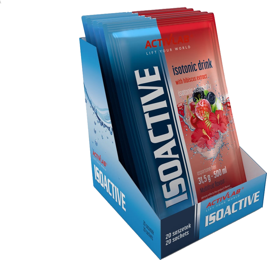 Napój izotoniczny Activlab Isoactive multifruit, w saszetkach, wieloowocowy, 20 sztuk x 31.50g