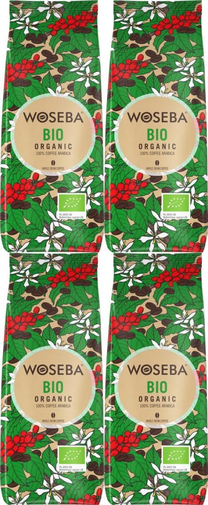 4x Kawa ziarnista Woseba Bio Organic, 500g