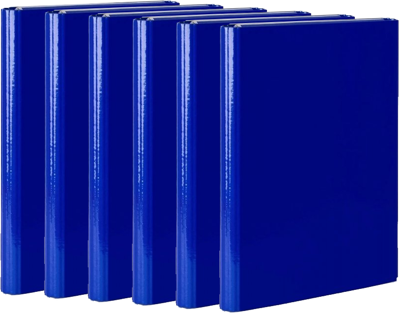 6x Teczka na rzep VauPe, skrzydłowa, A4, 40mm, niebieski