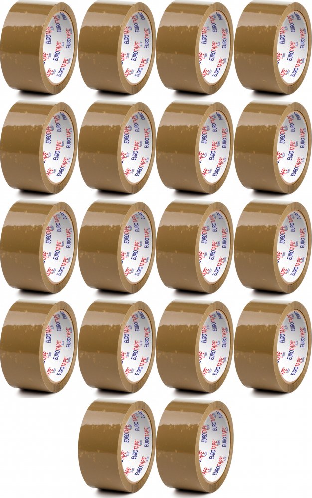 18x Taśma pakowa Dalpo, cicha, akrylowa, 48mmx54m, brązowy