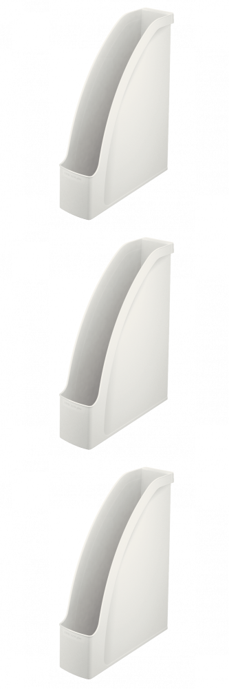 3x Organizer na dokumenty Leitz Plus, A4, 70mm, do 700 kartek, biały