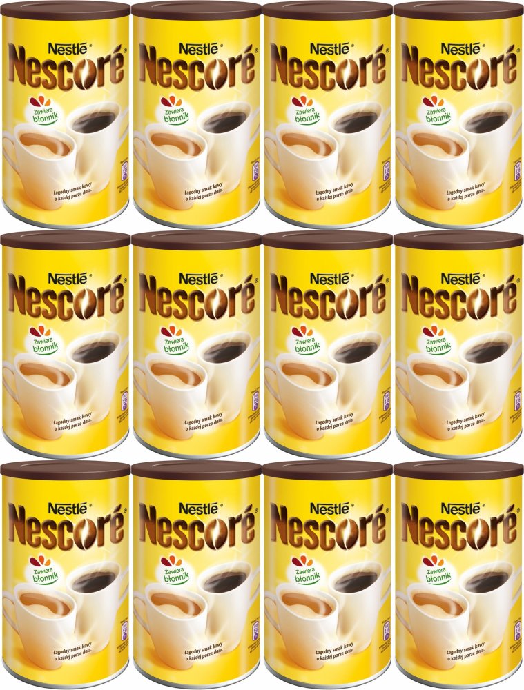 12x Kawa rozpuszczalna Nestlé Nescore, puszka, 260g