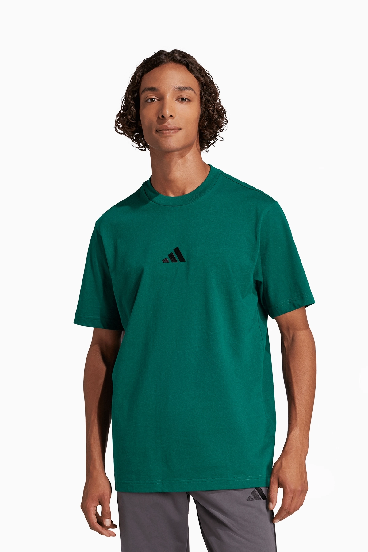 Koszulka adidas Essentials Small Logo Single - Zielony