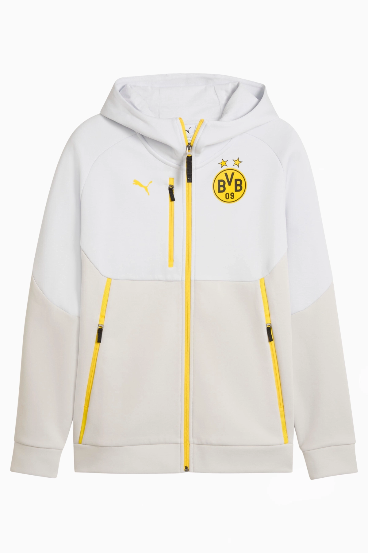 Bluza z kapturem Puma Borussia Dortmund 25/26 Tech Full-Zip - Biały