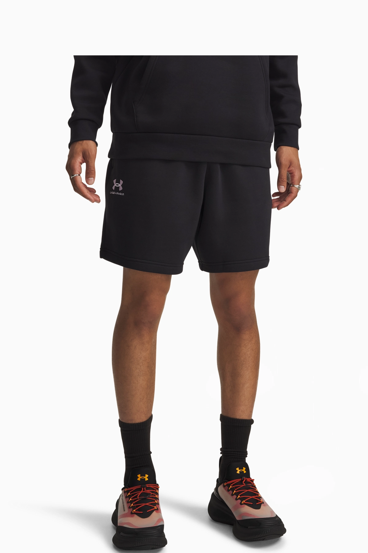 Spodenki Under Armour Essential Fleece - Czarny