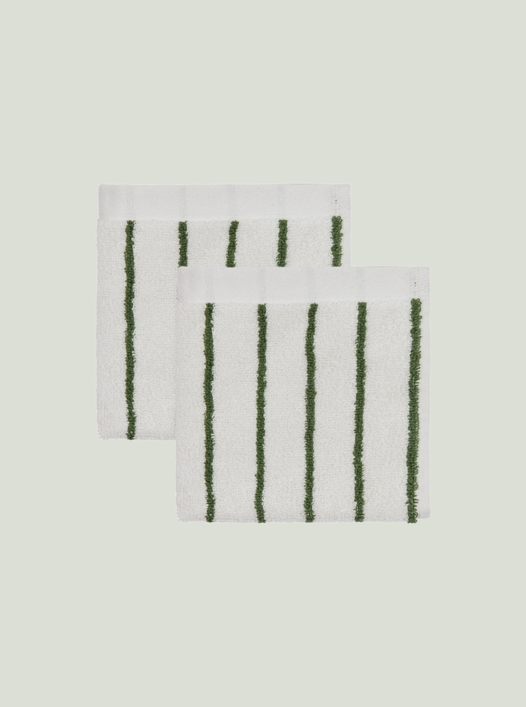 Ręcznik Raita Green / Offwhite zestaw 2 sztuk - 30x30 cm OYOY Living