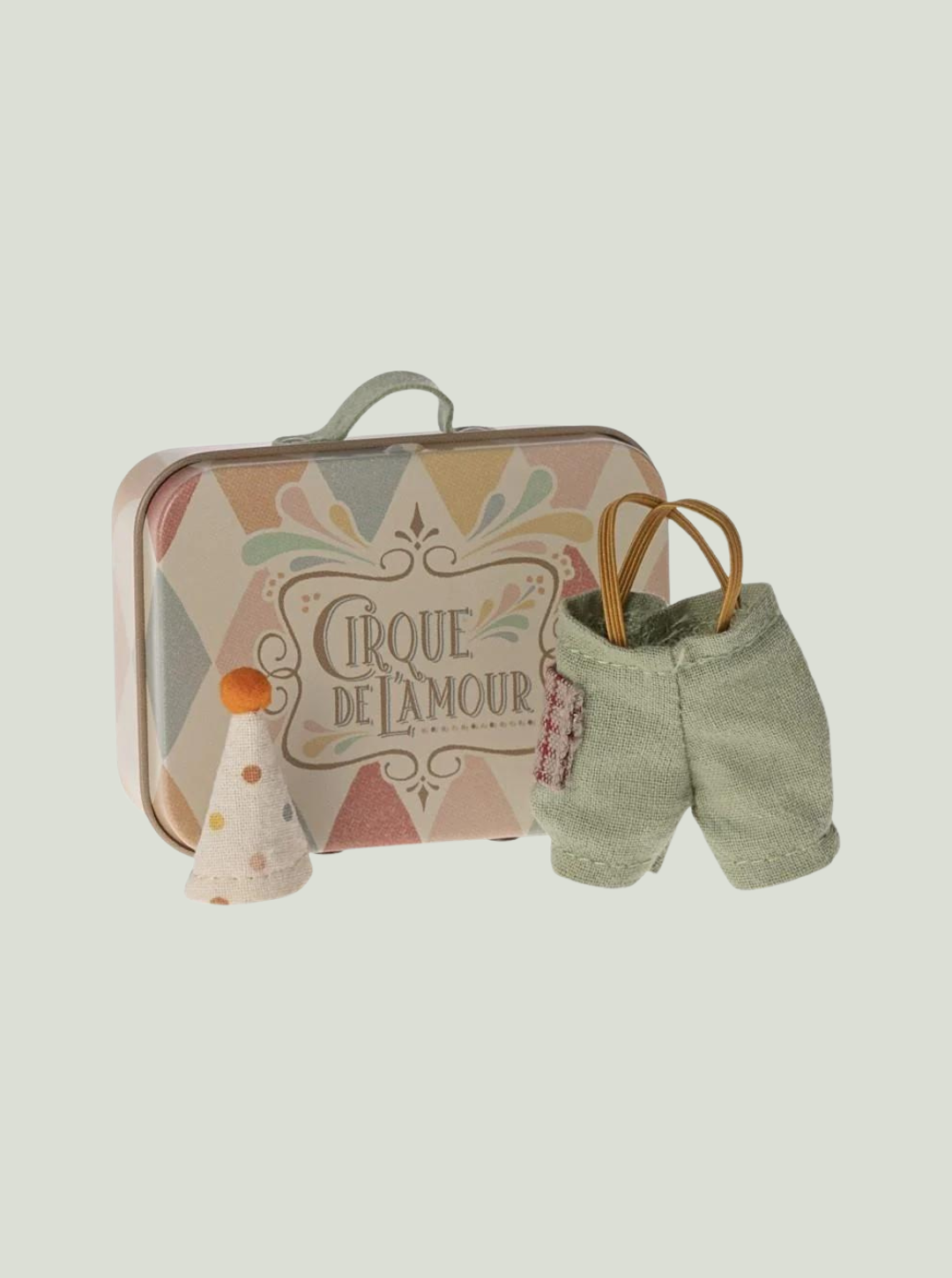 MAILEG Ubranko myszki w walizce, little brother - klaun