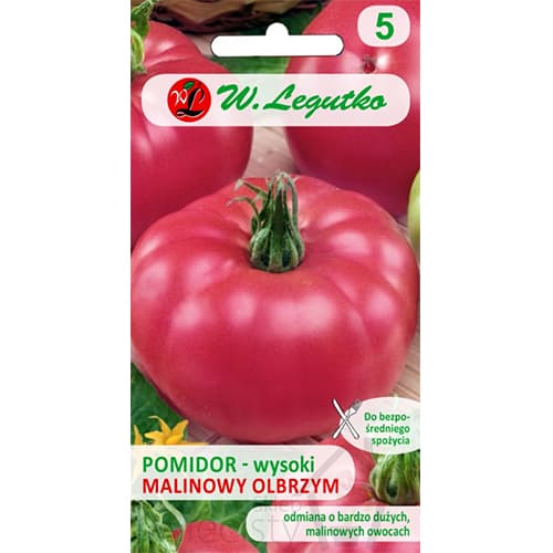 1 szt, Tomate Malinowy Olbrzym - Samen: Ilość w opakowaniu: 1 g