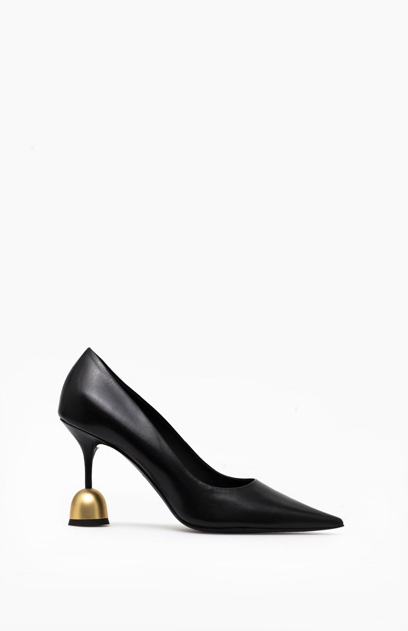 Szpilki damskie Czółenka na obcasie ATHENA DEEP BLACK 39 - Vanda Novak